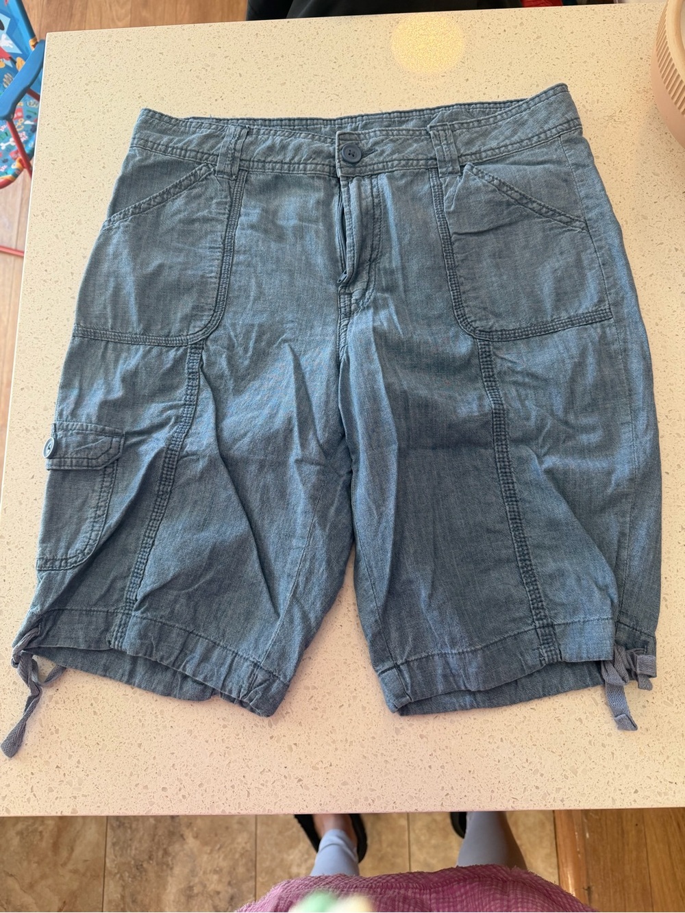 St. John's Bay Blue Women's Cargo Shorts
